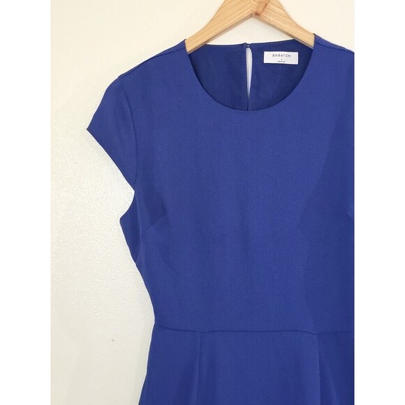 Babaton Aritzia Hamptons Blue Midi Dress Back Cut Out Side Slit Womens Size 6 - Picture 3 of 12